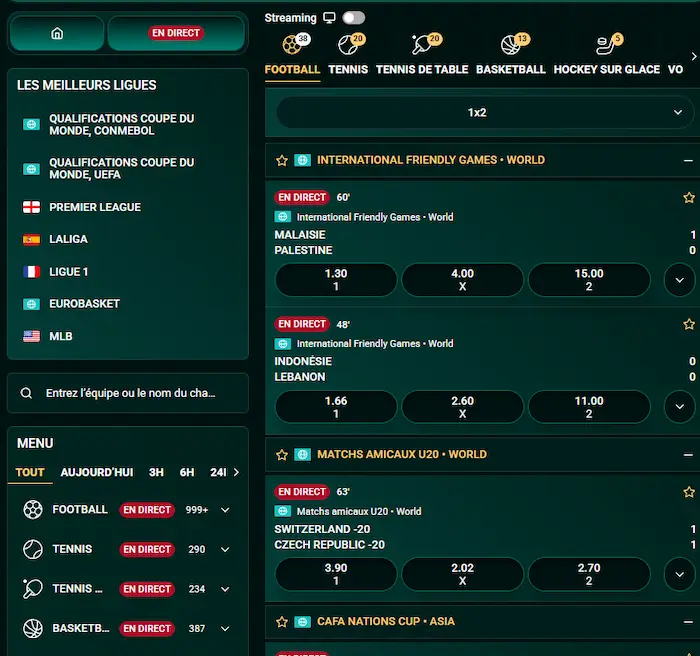 Cashed Jeux sport-live